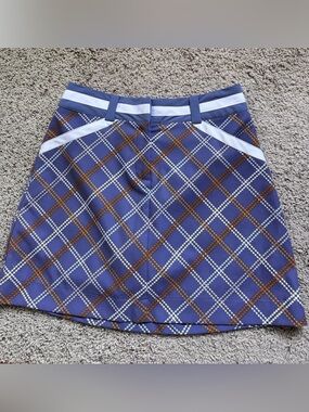 Nike Purple Plaid Mini Skirt with White Trim